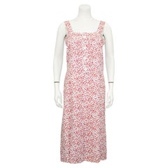 1980s Red and White Polka Dot Dress and Short Sleeve Cardigan Ensemble