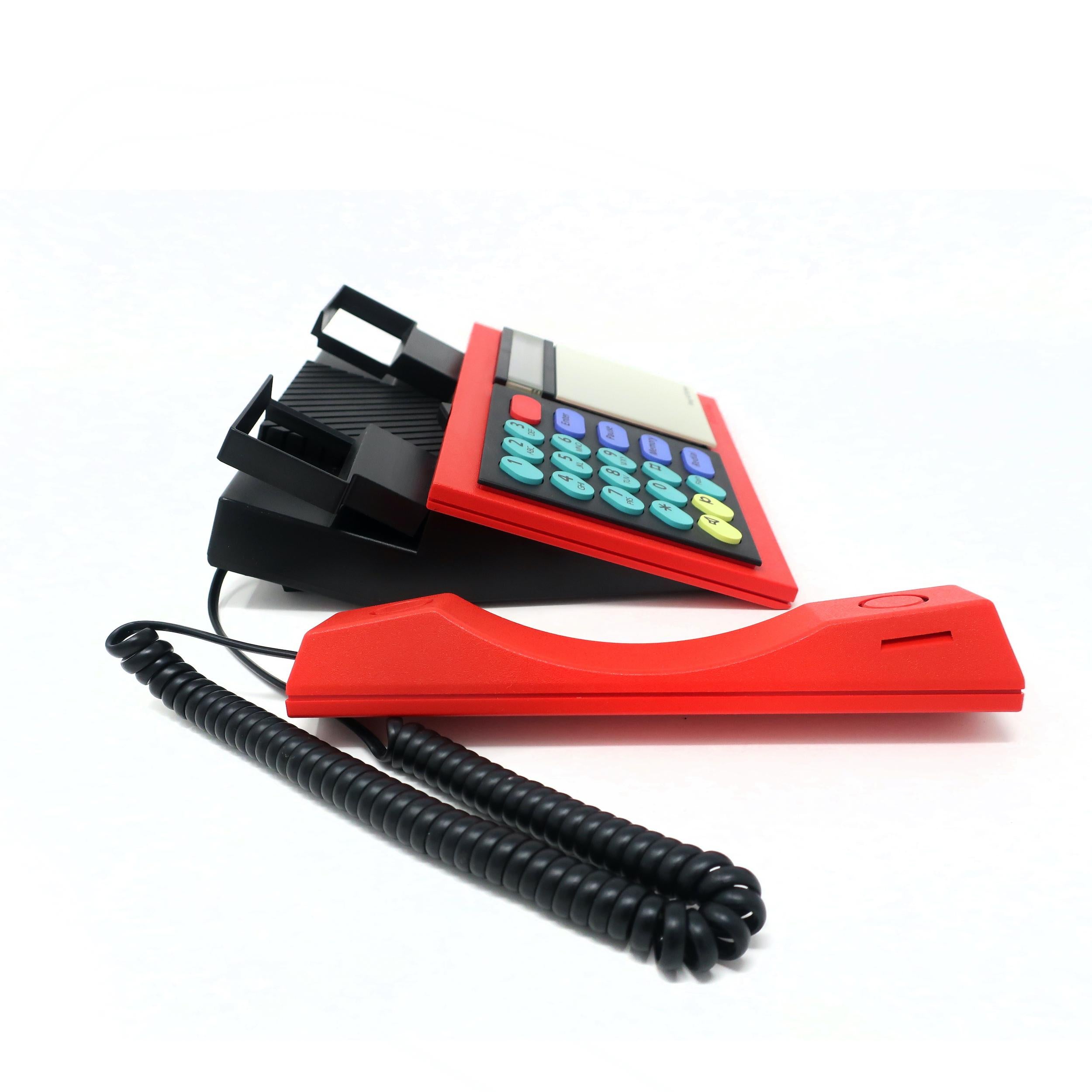 Post-Modern 1980s Red Bang & Olufsen Beocom 2000 Phone