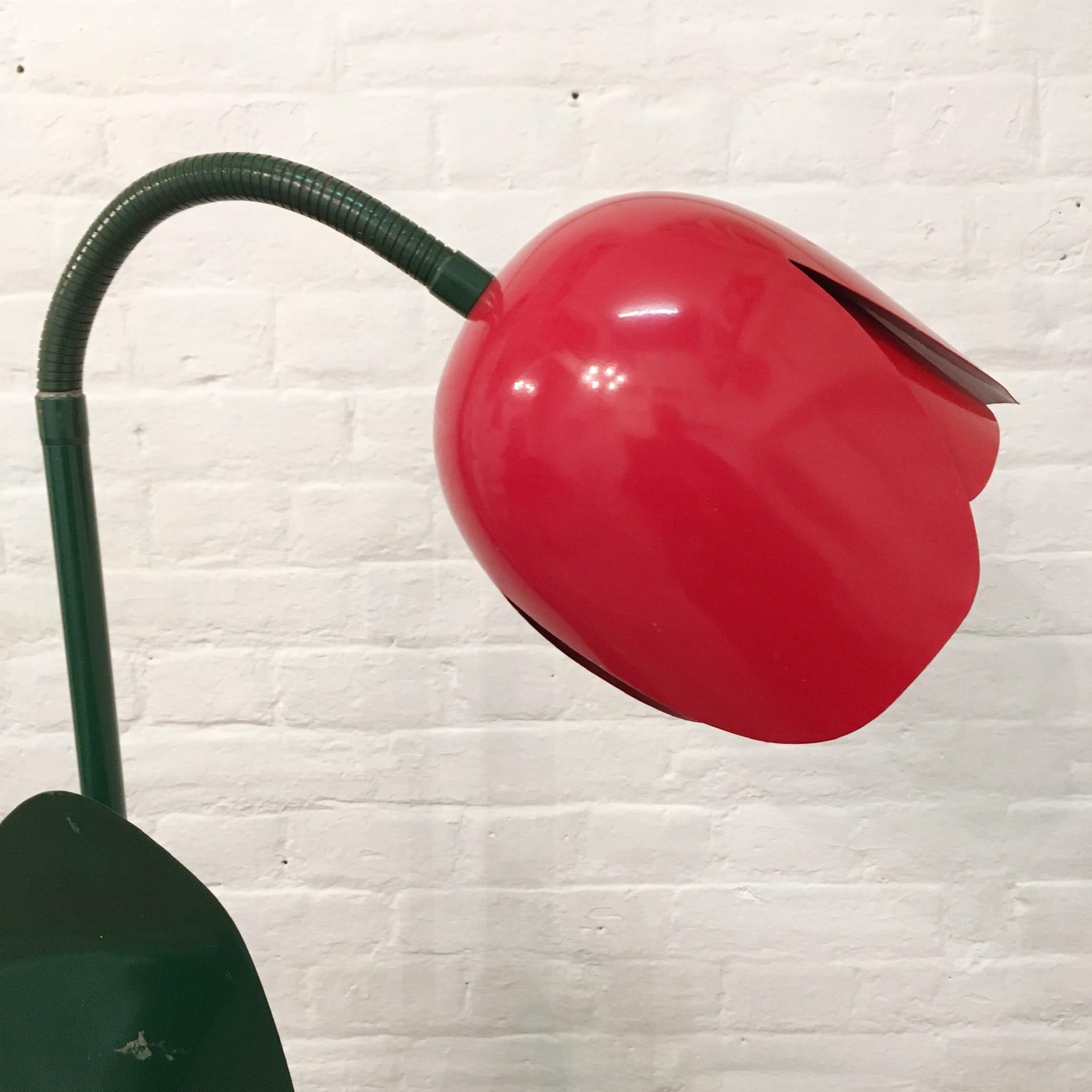 1980s Red Tulip Floor Lamp by Bliss, UK 1