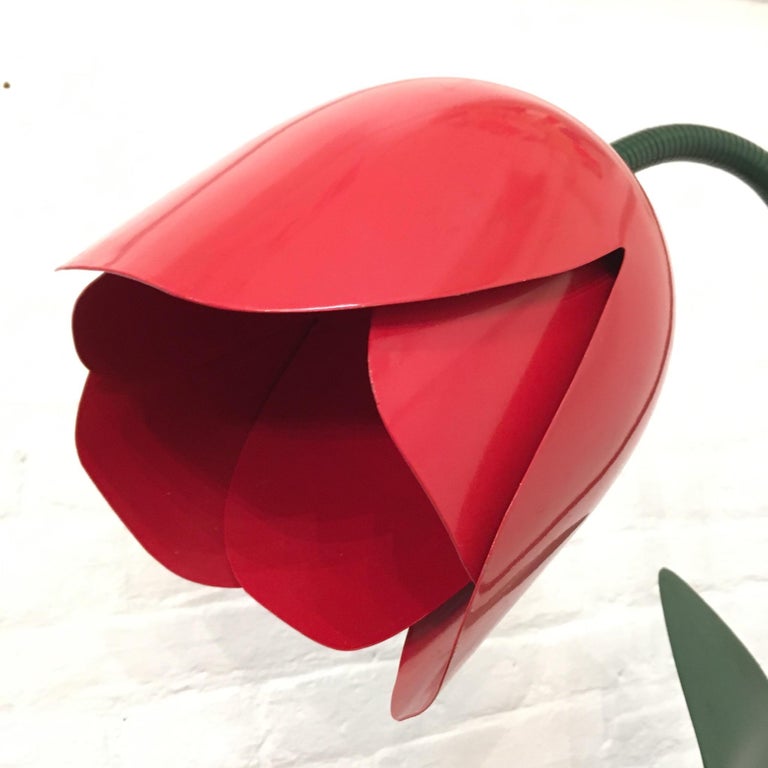 Late 20th Century 1980s Red Tulip Floor Lamp by Bliss, UK
