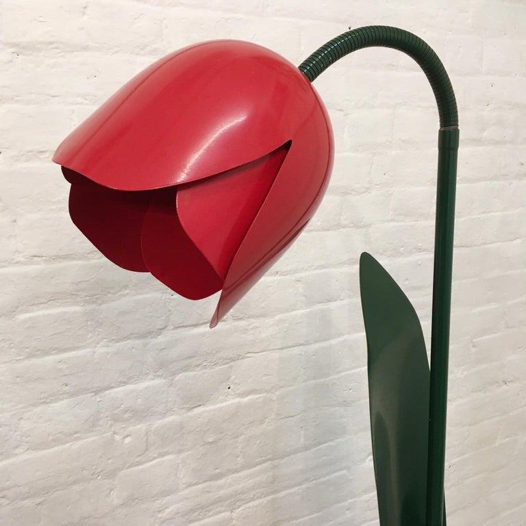 1980s Red Tulip Floor Lamp by Bliss, UK 2