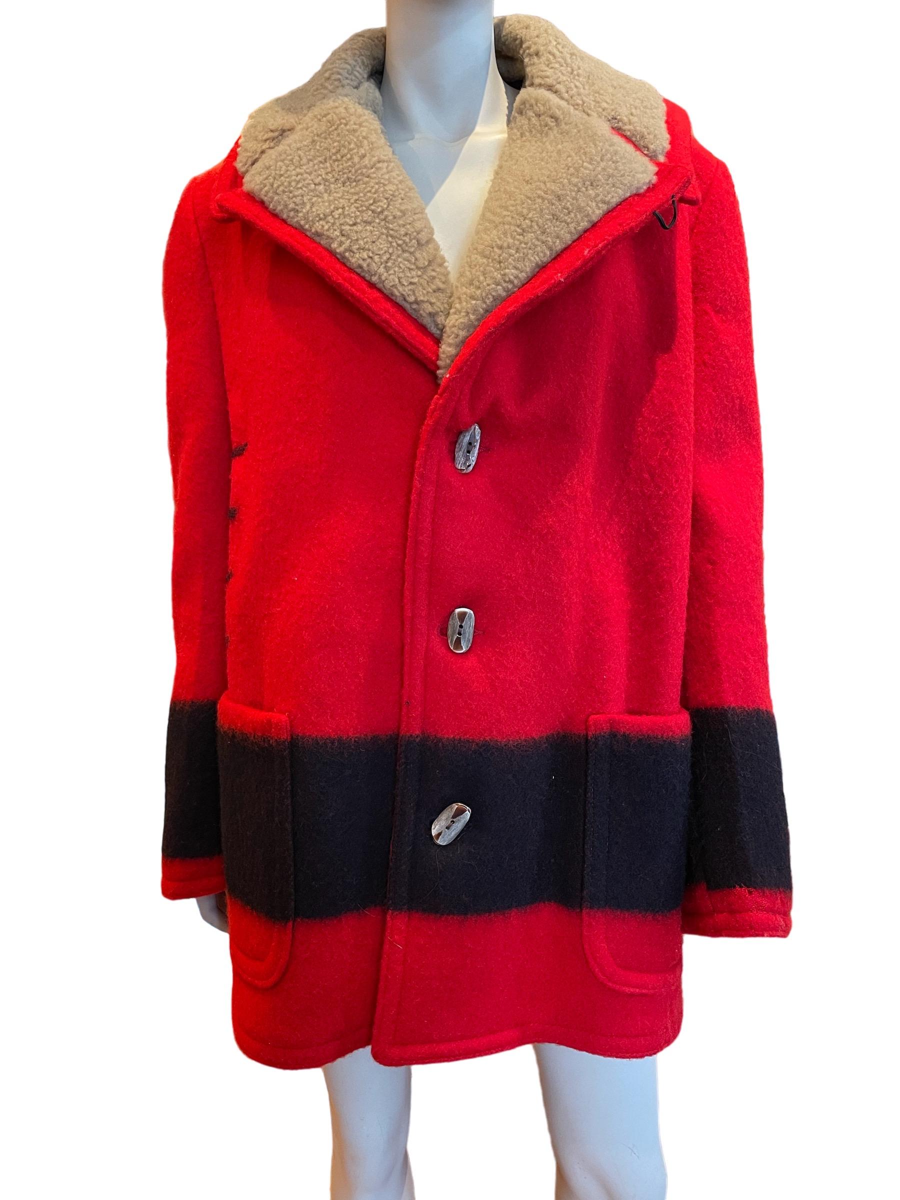 1980s Red Wool Marlboro Jacket 

100% wool red jacket in amazing condition by Marlboro 

Length: 32”
Shoulders: 19” across 
Chest: 44” 