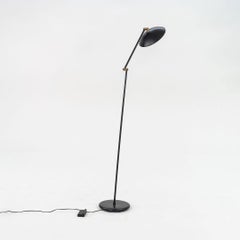 1980er The Relux Milano Stahl Stehleuchte in Schwarz Made in Italy