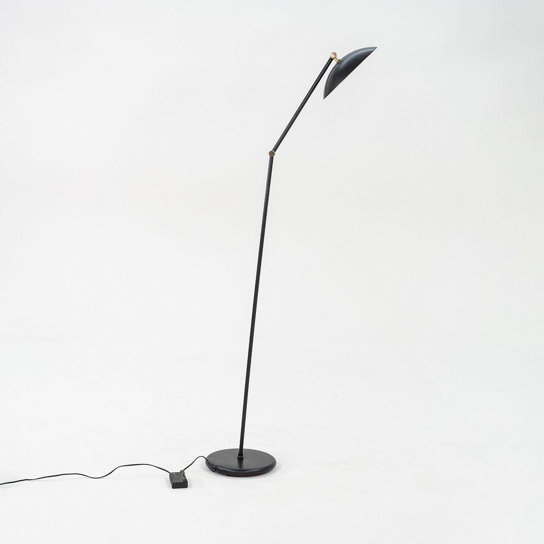 Lámpara de pie de acero Relux Milano de los años 80 en negro Made in Italy Moderno en venta
