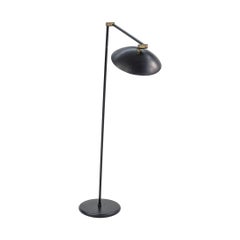 1980s Relux Milano Steel Floor Lamp in Black Made in Italy