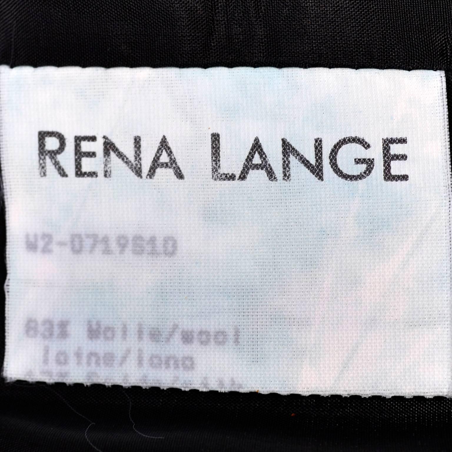 Rena Lange Vintage Jacket and Skirt Suit in Gray Wool Silk Blend, 1980s   10