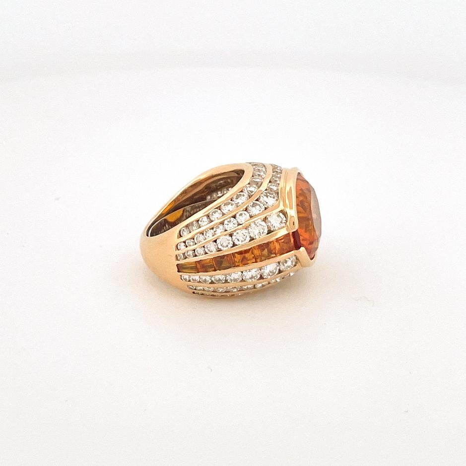 1980's Repossi 18k Yellow Gold & Yellow Sapphire Diamond Ring  1