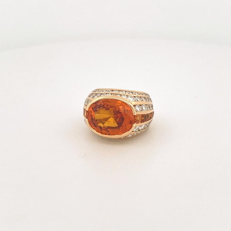 1980's Repossi 18k Yellow Gold & Yellow Sapphire Diamond Ring  3