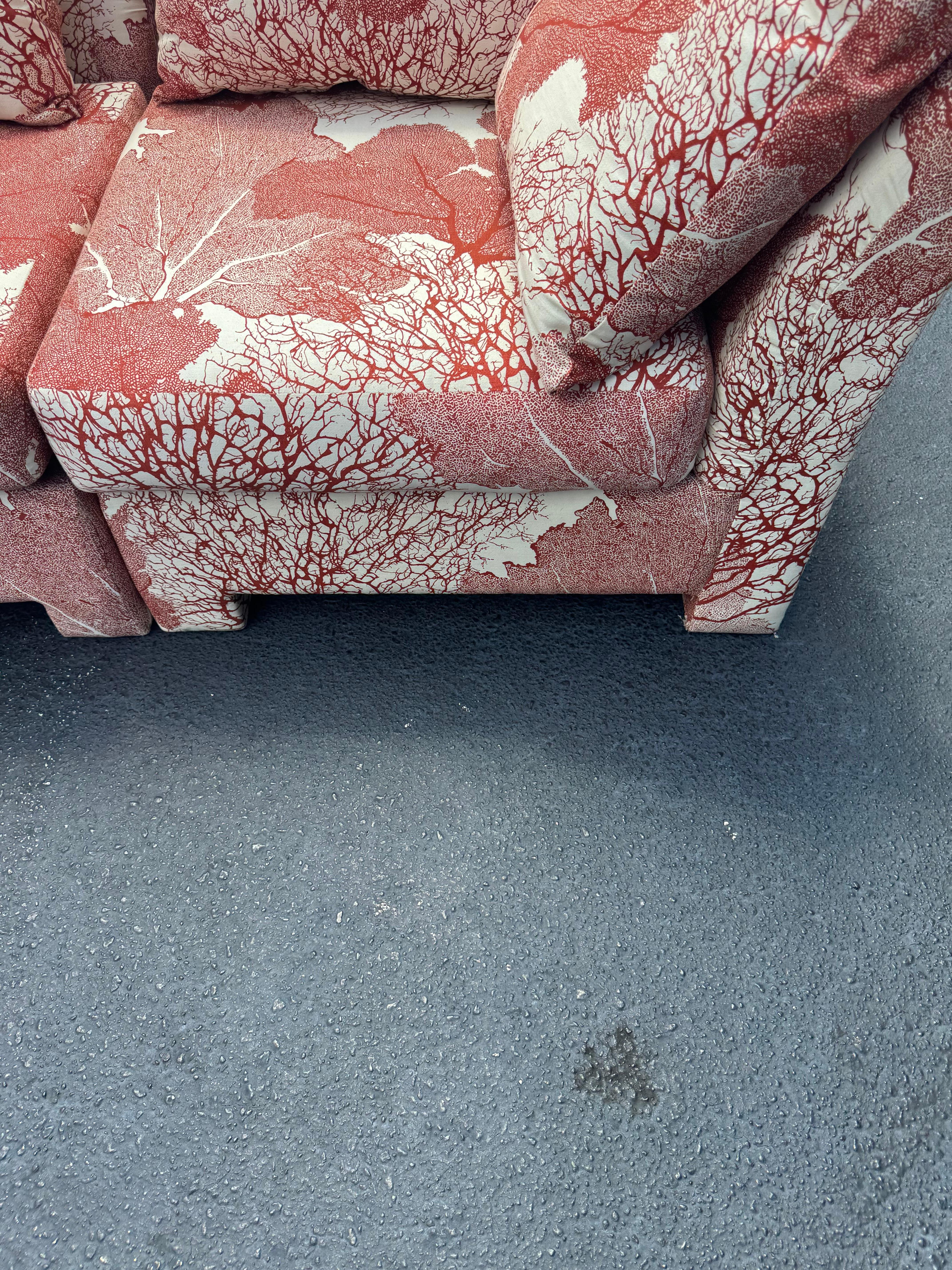 American 1980s Restored Sofa Hollywood Regency For Sale