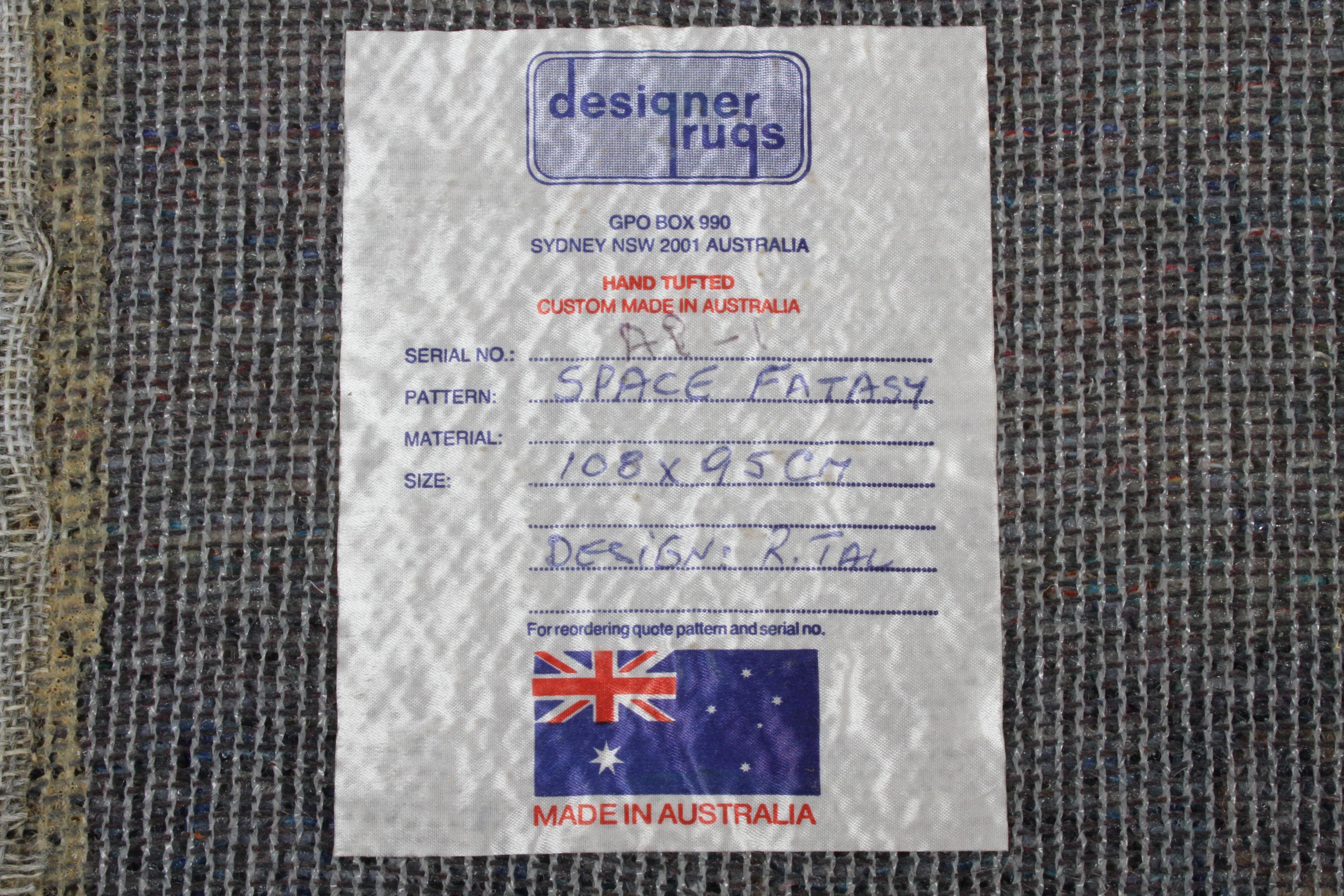 1980er Jahre Retro-Wand- oder Wandteppich von Designer Teppiche aus Australien, Space Fantasy (Australisch) im Angebot