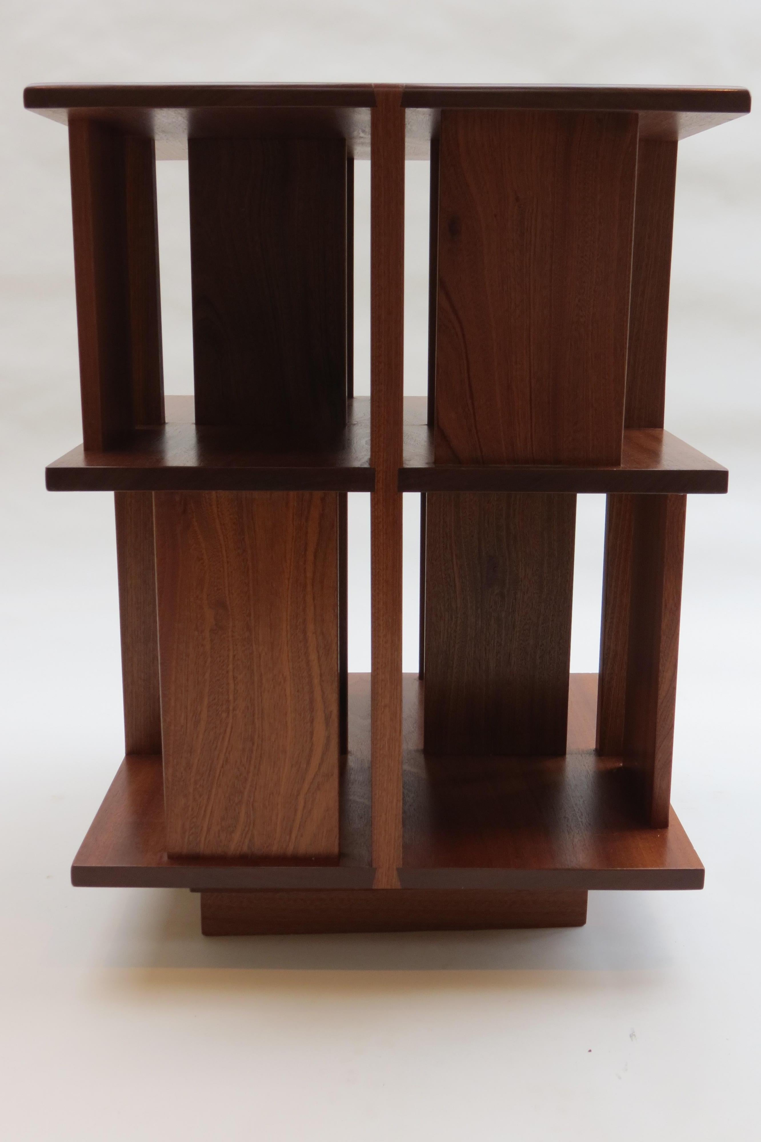 1980s Revolving Bookcase made from solid Afrormosia 4