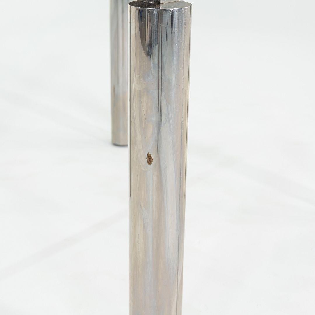 Prototype de table à manger Richard Schultz des années 1980 en acier inoxydable poli en vente 4