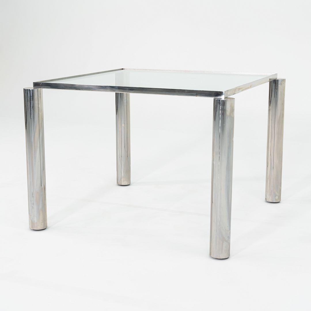 Moderne Prototype de table à manger Richard Schultz des années 1980 en acier inoxydable poli en vente