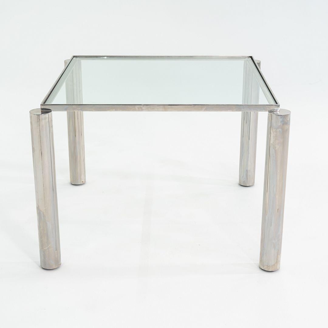 Prototype de table à manger Richard Schultz des années 1980 en acier inoxydable poli Bon état - En vente à Philadelphia, PA