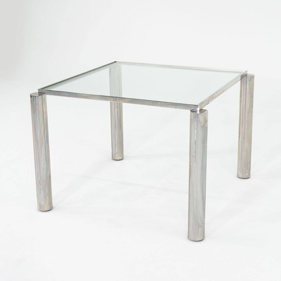 Acier Prototype de table à manger Richard Schultz des années 1980 en acier inoxydable poli en vente