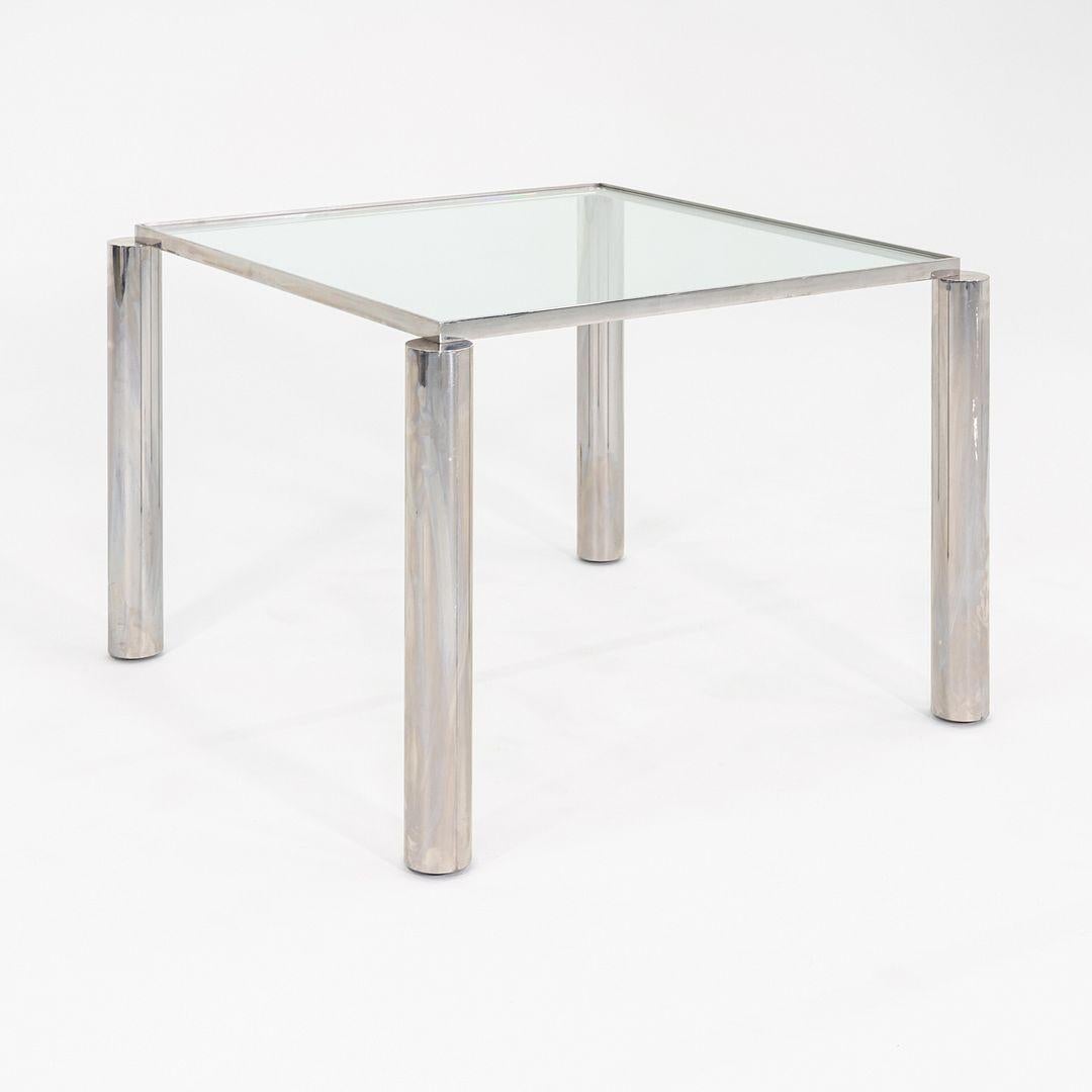 Prototype de table à manger Richard Schultz des années 1980 en acier inoxydable poli en vente 1