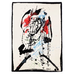 Vintage 1980s Robert Jacobsen Ege Art Line Abstract Art Rug by Axminster