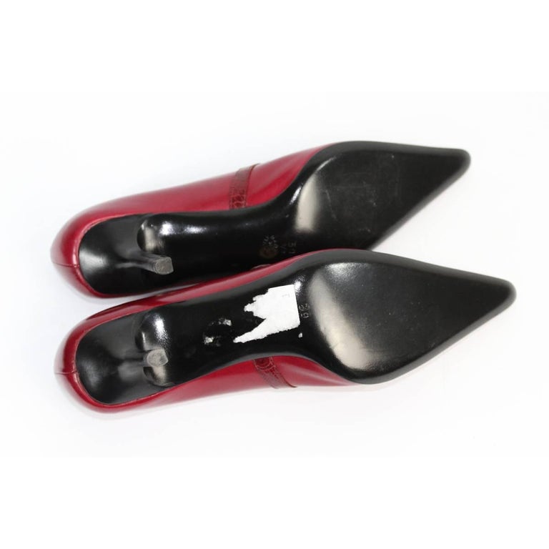 1980s Roberta Di Camerino Leather Hells Pumps Shoes For Sale at 1stdibs
