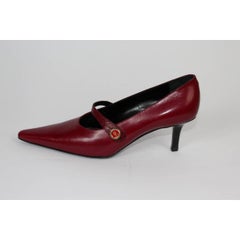 1980s Roberta Di Camerino Red Leather Hells Pumps Shoes