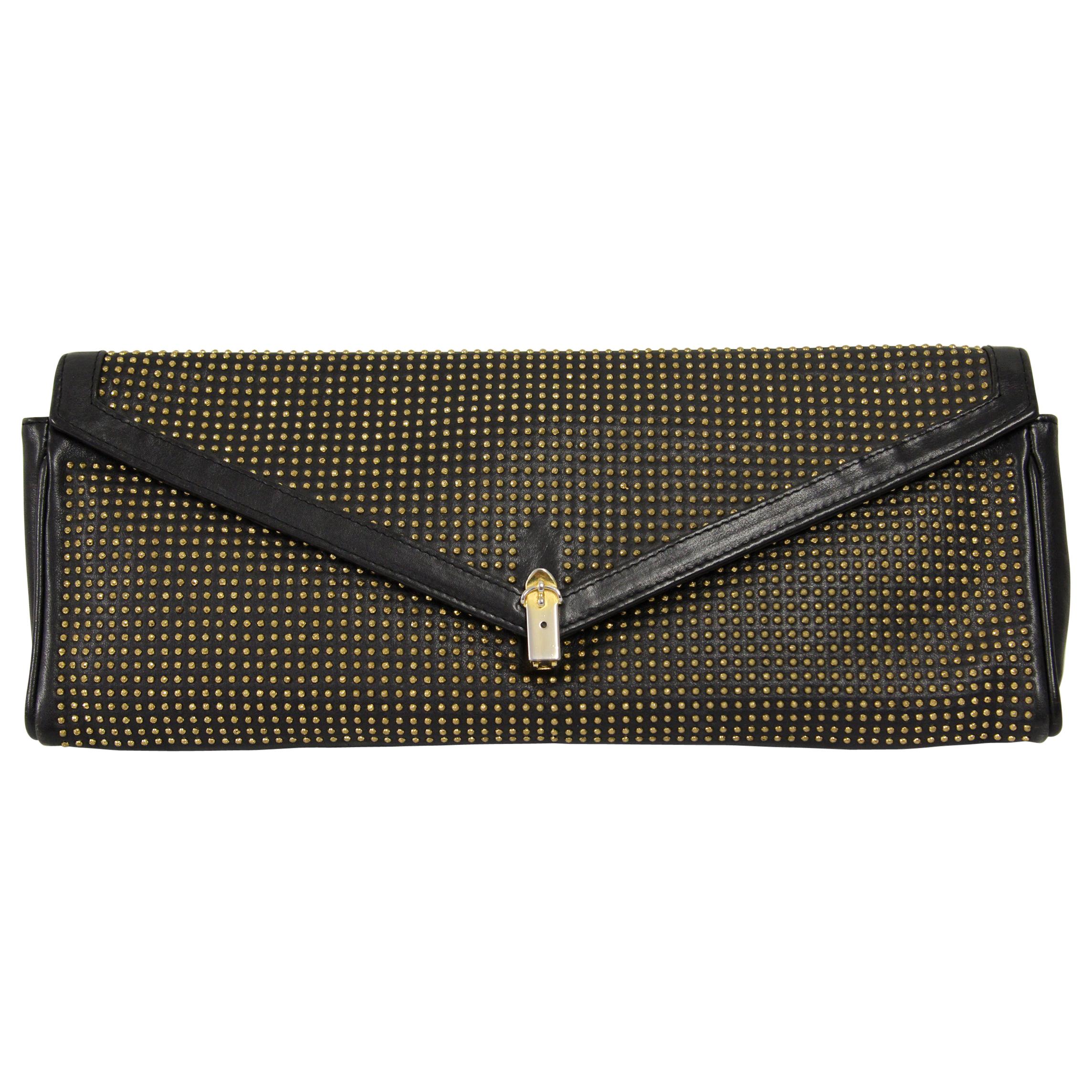 1980s Roberta di Camerino Studded Leather Clutch