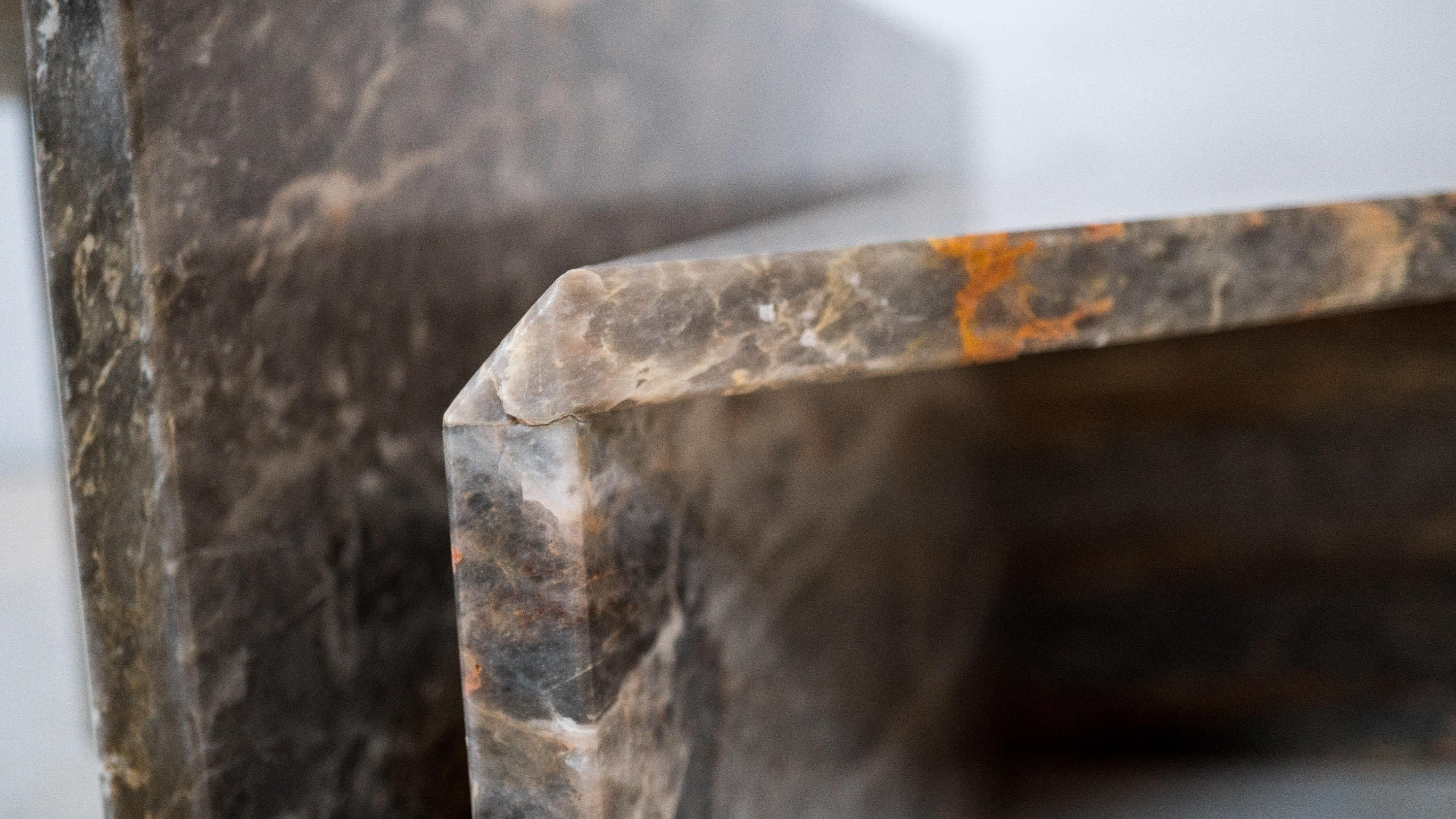 1980s Roche Bobois Sculptural Marble Coffee Table For Sale 6