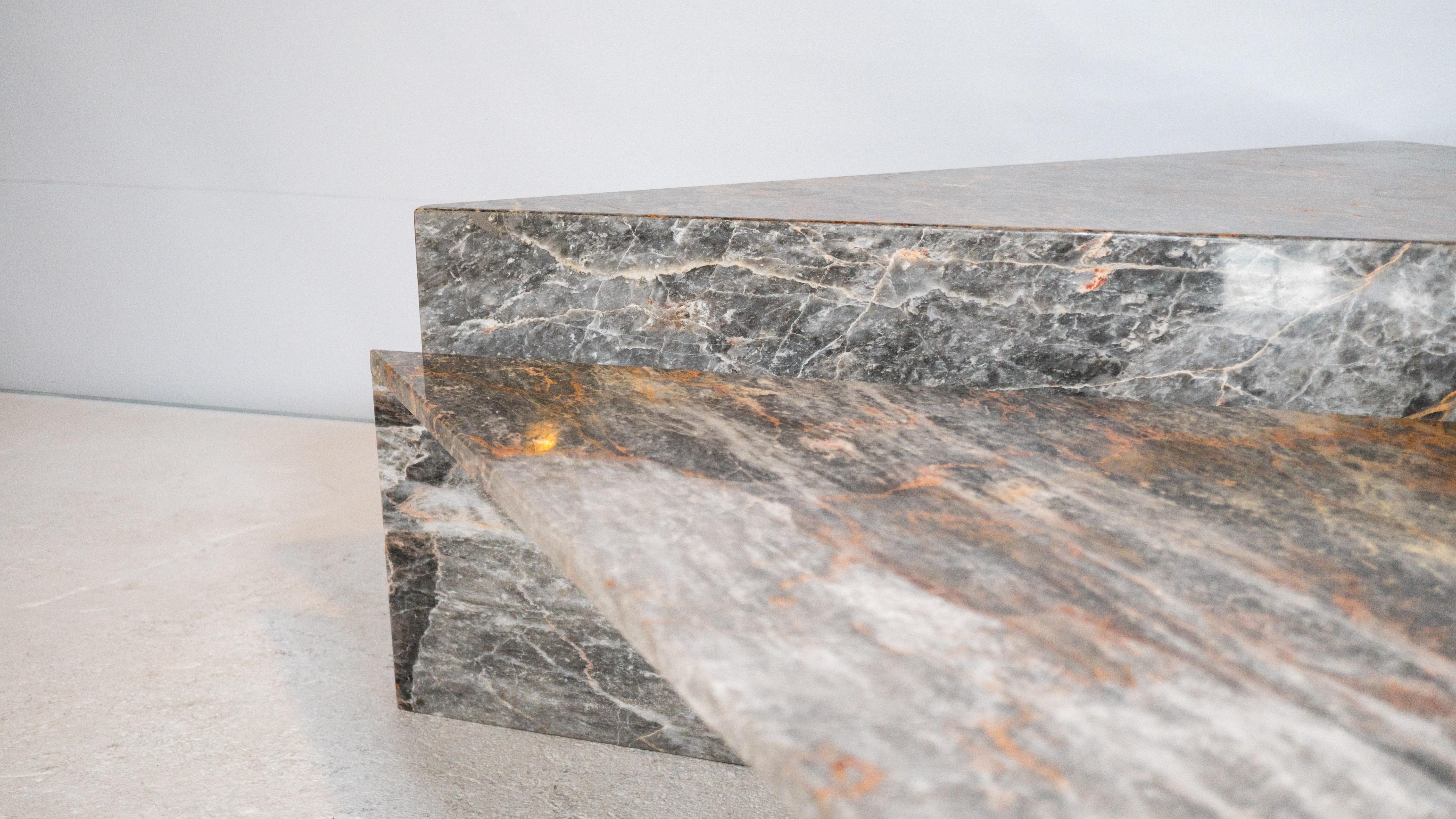 1980s Roche Bobois Sculptural Marble Coffee Table For Sale 3