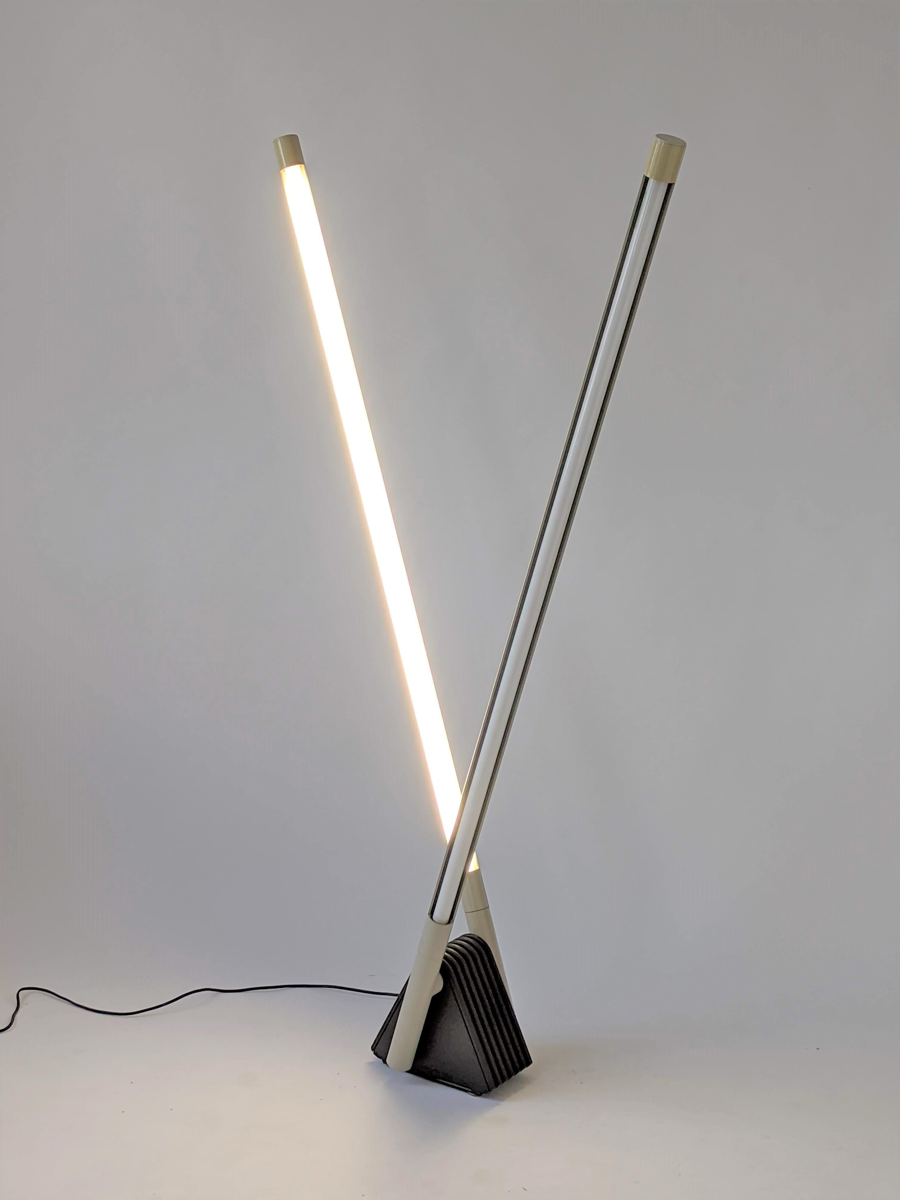 Modern 1980s Rodolfo Bonetto 'Sistema Flu' Kinetic Floor Lamp, Italy