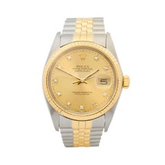 1980's Rolex Datejust Steel & Yellow Gold 16013G Wristwatch