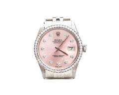 1980s Rolex Datejust with 2.5 Carat Custom Diamond Bezel and Dial
