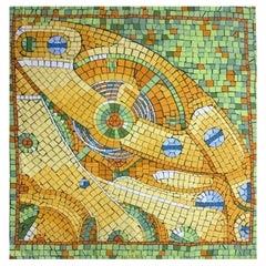 Foulard en soie à motifs de composants de montres Rolex des années 1980