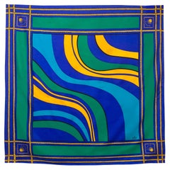 1980s Rolex Silk Vintage Scarf Silk Twill Nautical 
Crown Motif