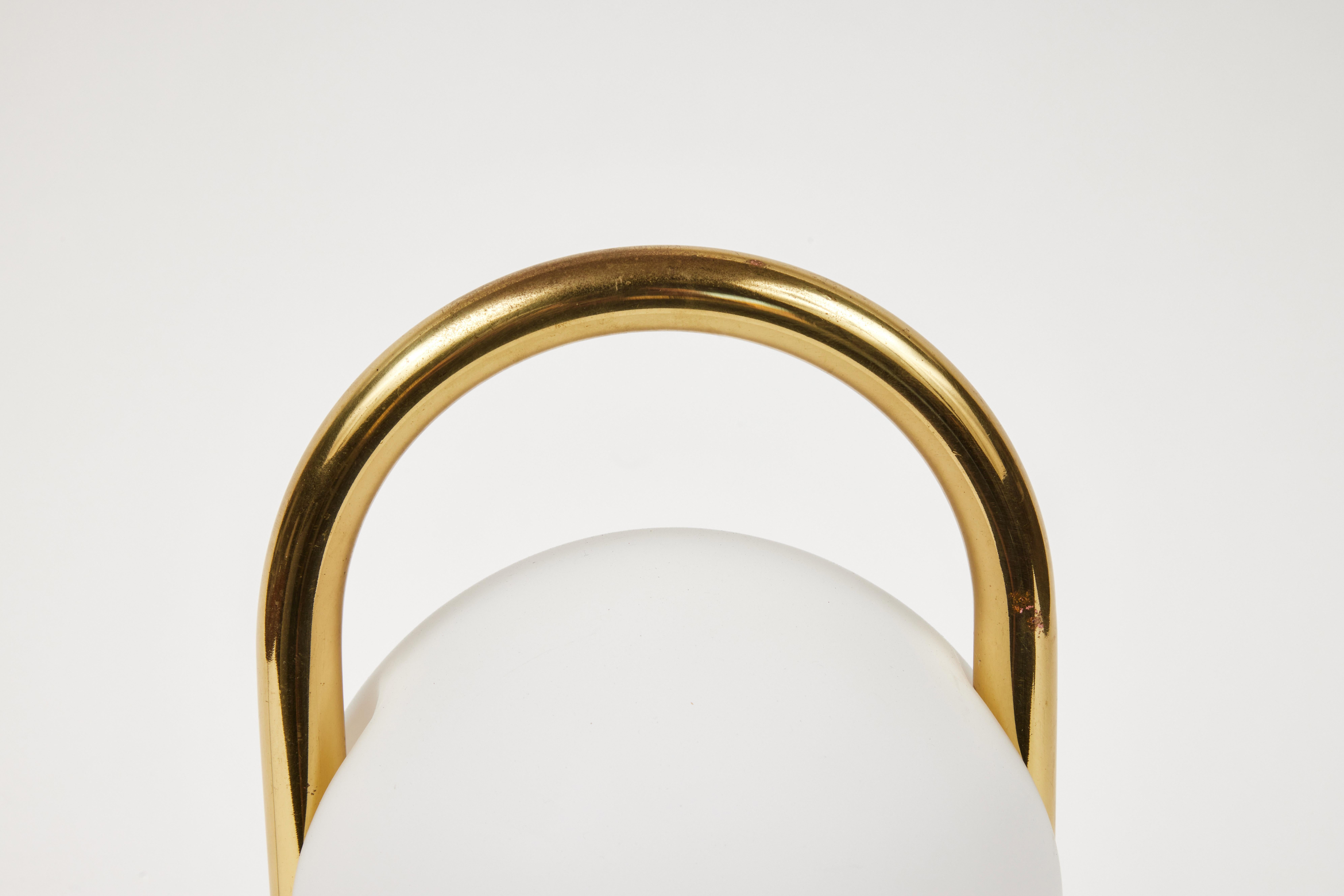 1980s Romolo Lanciani Brass and Glass 'Tender' Table Lamp for Tronconi 8