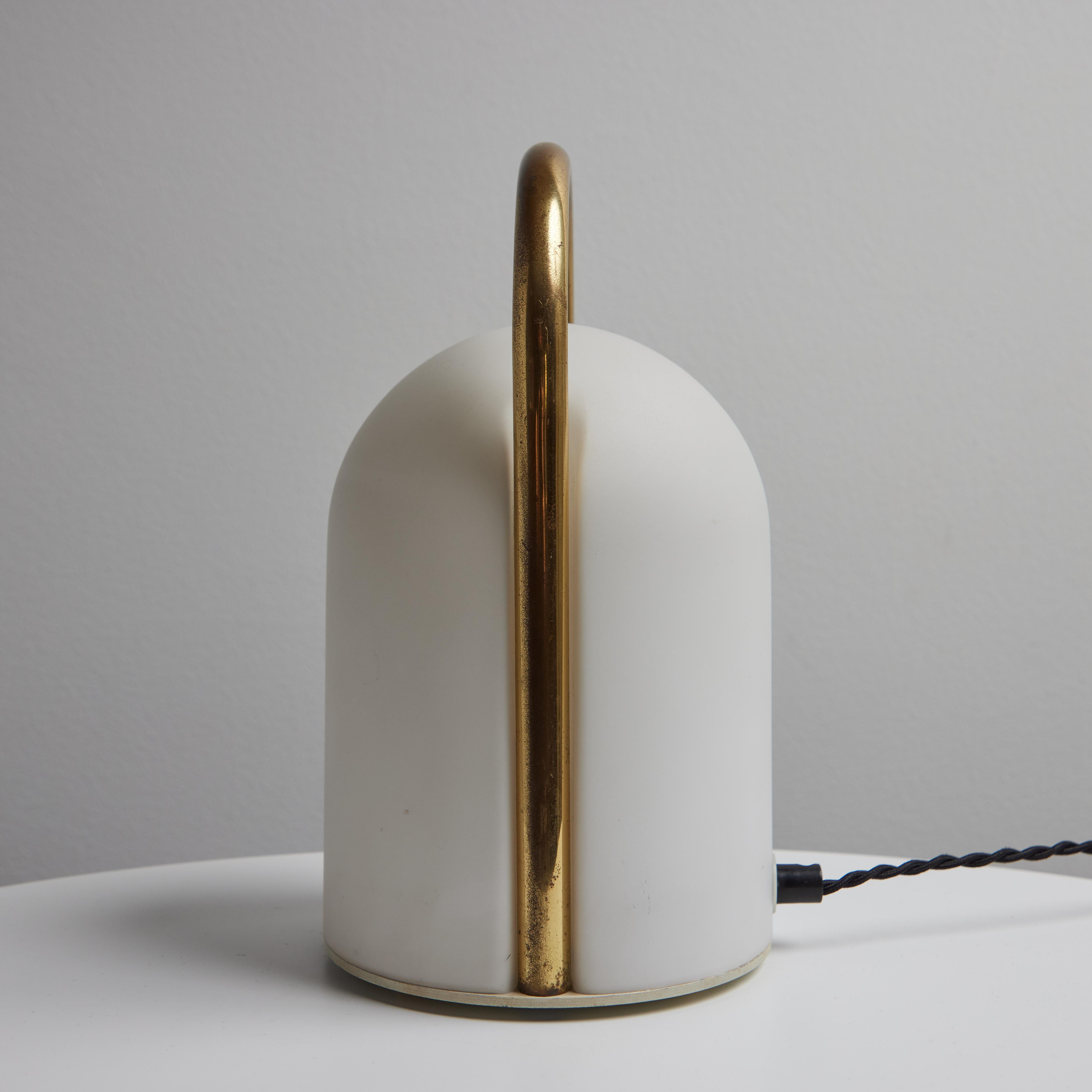 1980s Romolo Lanciani Brass and Glass 'Tender' Table Lamp for Tronconi For Sale 12