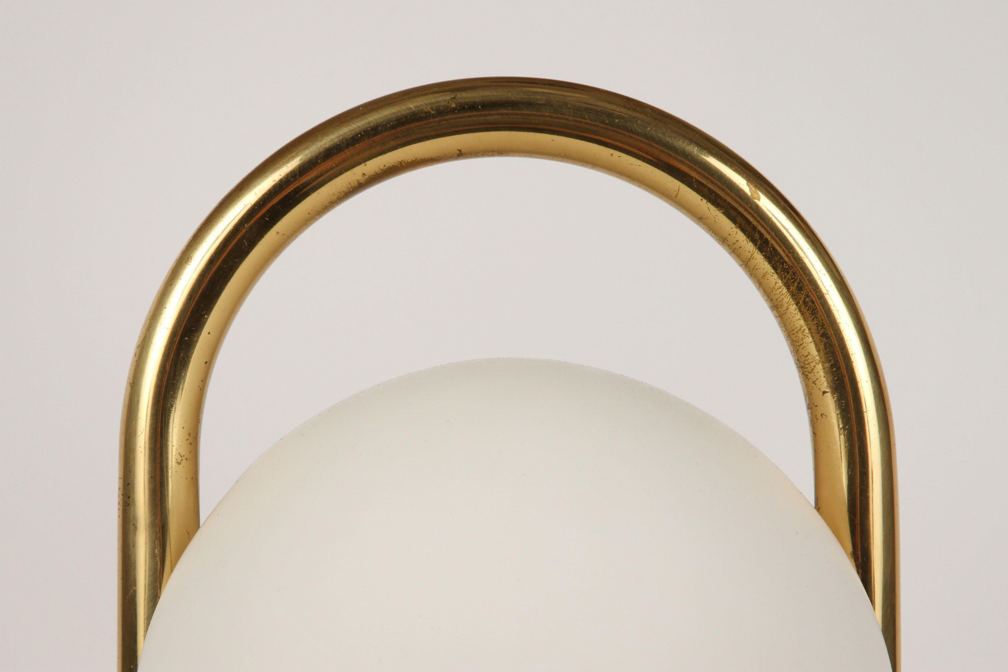 1980s Romolo Lanciani Brass and Glass 'Tender' Table Lamp for Tronconi For Sale 3