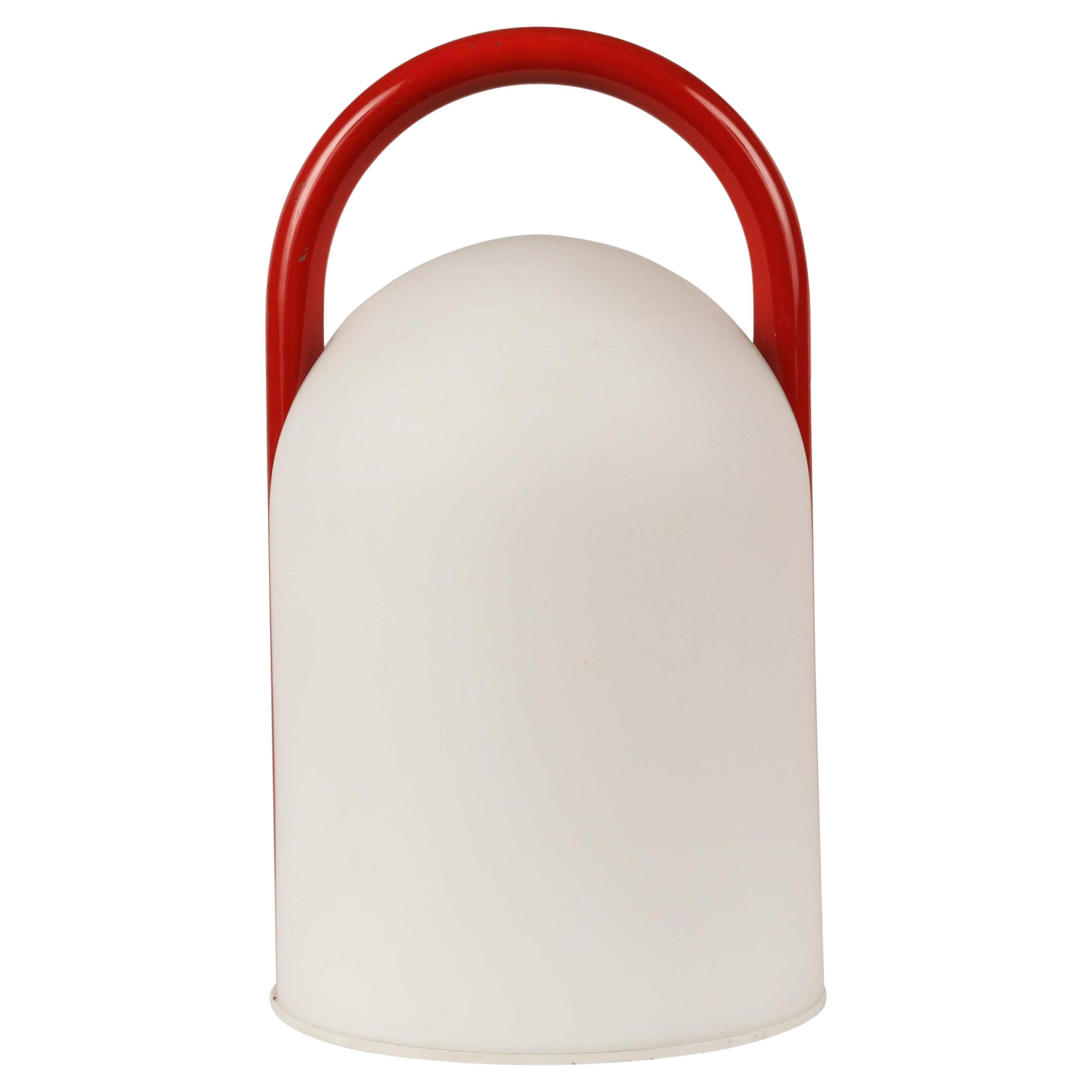 1980er Romolo Lanciani 'Tender'-Tischlampe aus Glas für Tronconi in Rot