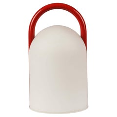 1980er Romolo Lanciani 'Tender'-Tischlampe aus Glas für Tronconi in Rot