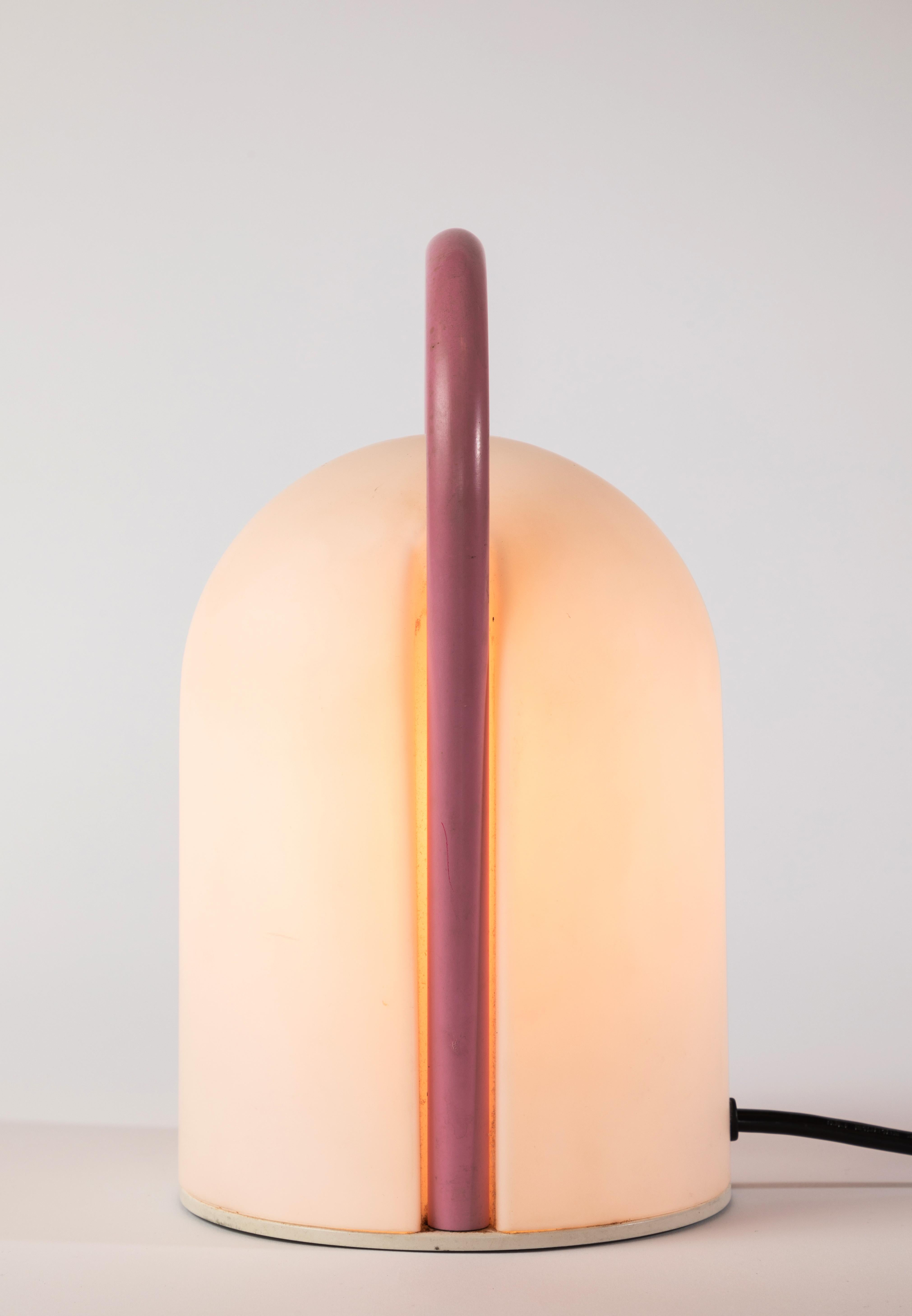 Mid-Century Modern 1980s Romolo Lanciani 'Tender' Glass Table Lamp for Tronconi