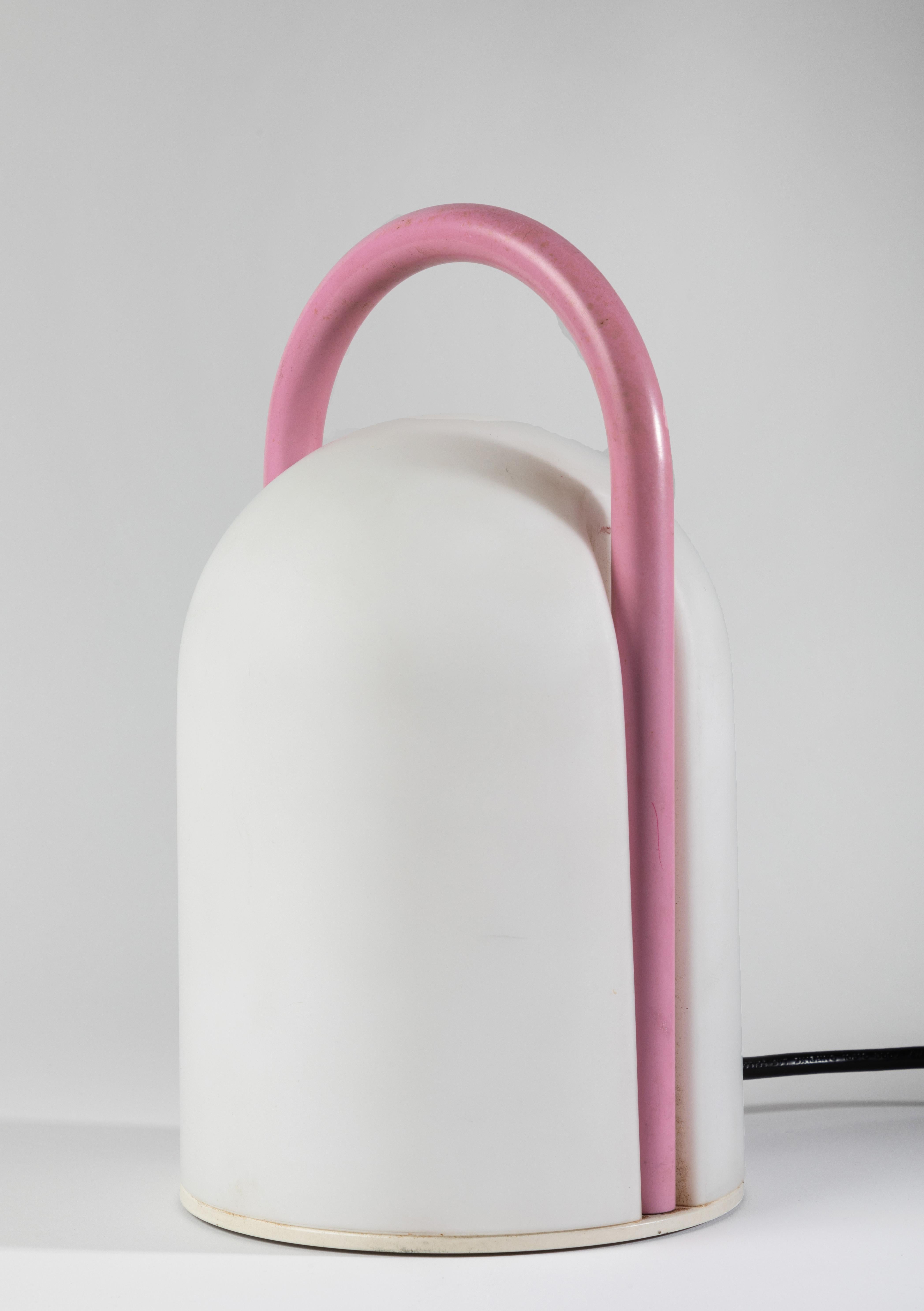 Italian 1980s Romolo Lanciani 'Tender' Glass Table Lamp for Tronconi