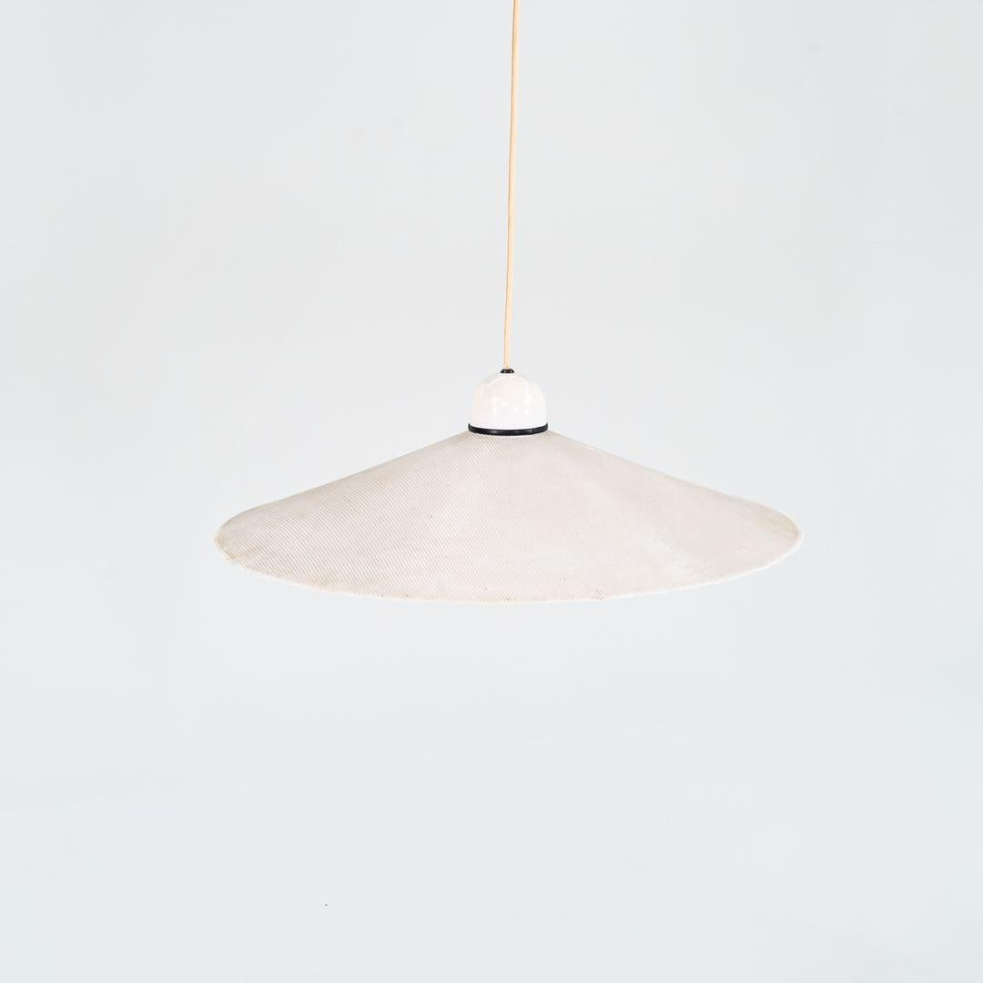 Lampada a sospensione in metallo traforato degli anni '80 di Ron Rezek Lighting, in bianco in vendita 1