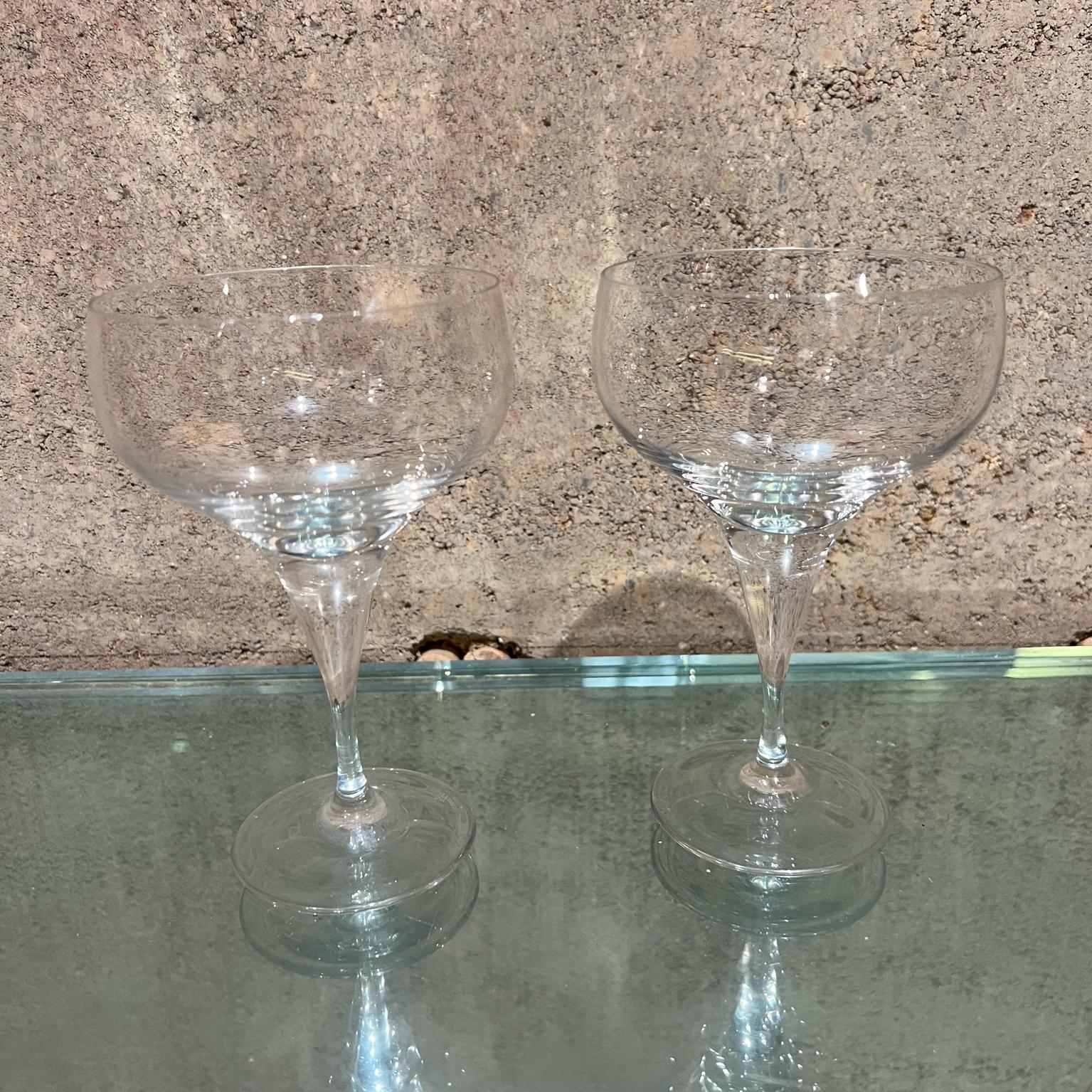 Modern 1980s Rosenthal Crystal Champagne Glasses Coupe Bjorn Wiinblad For Sale