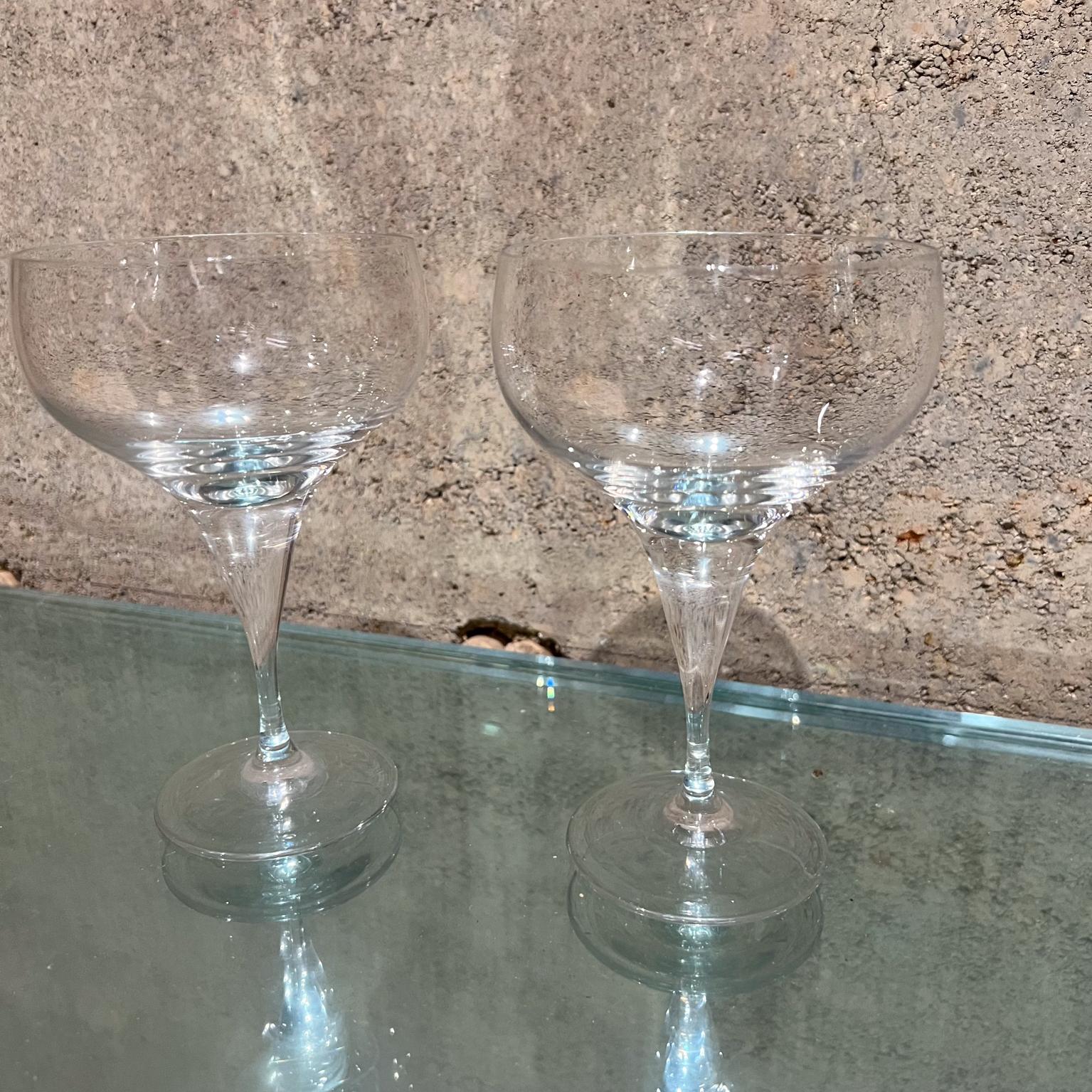 German 1980s Rosenthal Crystal Champagne Glasses Coupe Bjorn Wiinblad For Sale