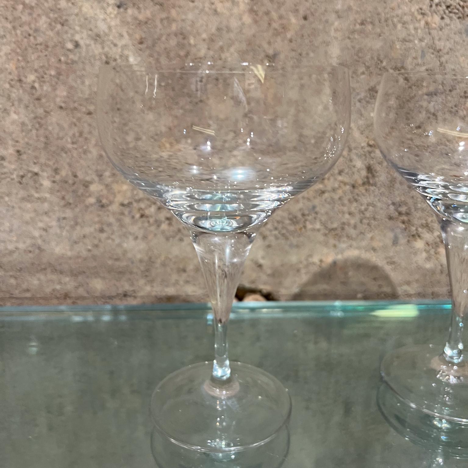 Late 20th Century 1980s Rosenthal Crystal Champagne Glasses Coupe Bjorn Wiinblad For Sale