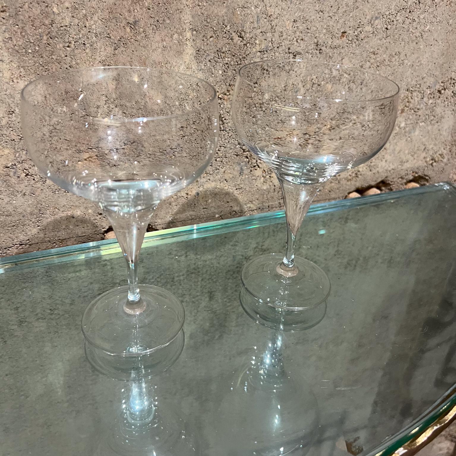 1980s Rosenthal Crystal Champagne Glasses Coupe Bjorn Wiinblad For Sale 2