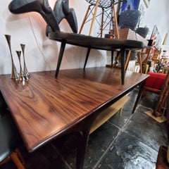 1980s Rosewood Dining Table With 2 Leaves Keno Bros.