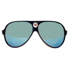 Gafas de sol Rossignol Solar Mirrored Blue Red White de los años 80