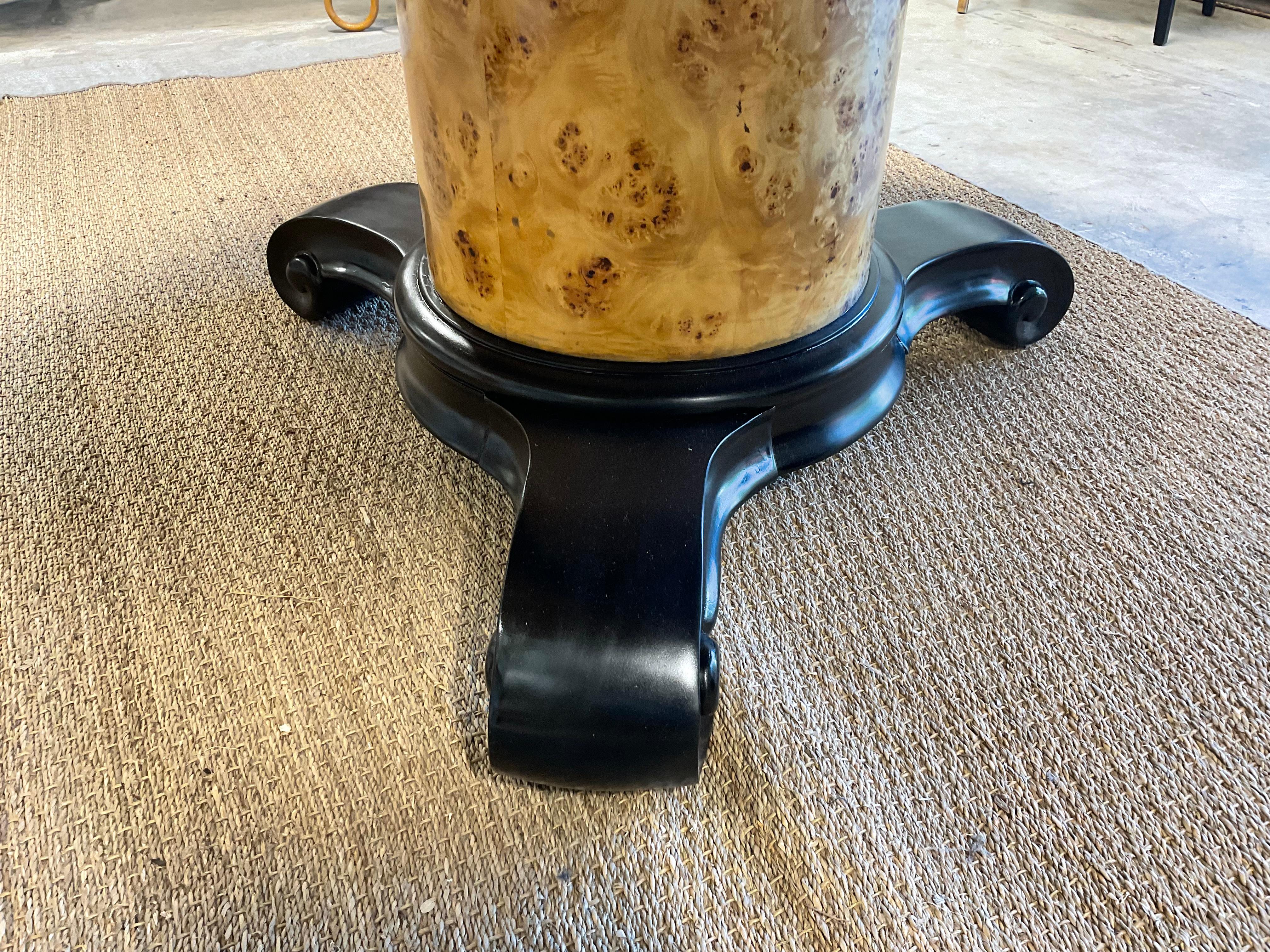 Late 20th Century 1980s Round Burl Center Table