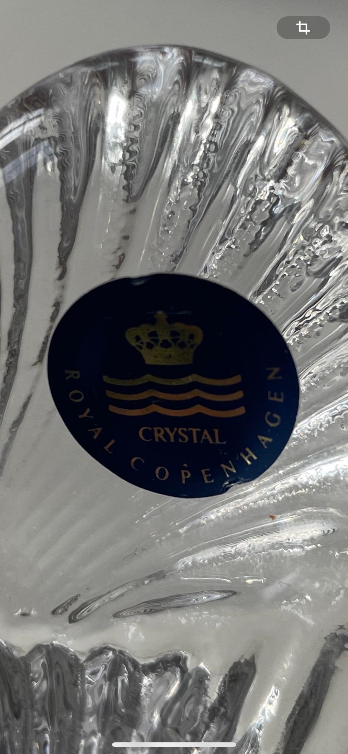 Danois Bol en cristal Royal Copenhagen des années 1980 en vente