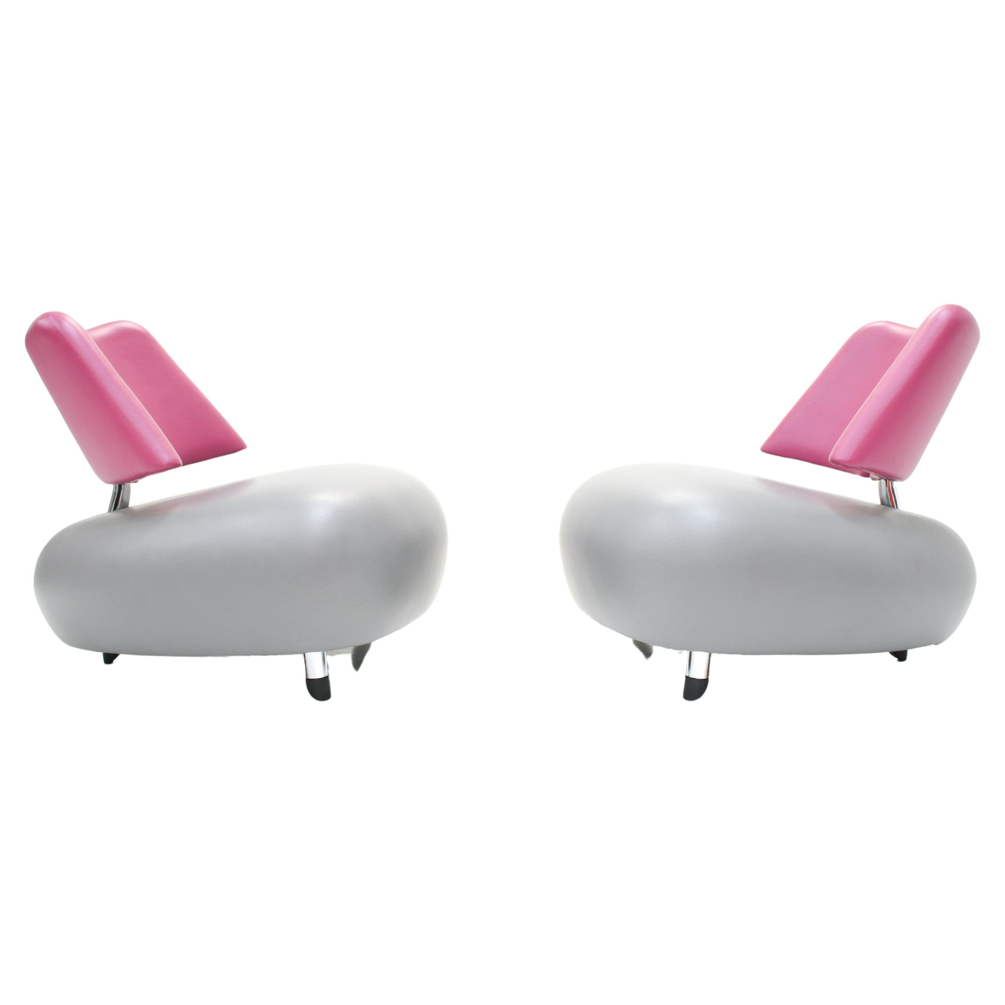 1980s Rubber Pallone Pa Lounge Chairs by Roy De Scheemaker for Leolux, Set of 2