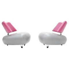 1980s Rubber Pallone Pa Lounge Chairs by Roy De Scheemaker for Leolux, Set of 2