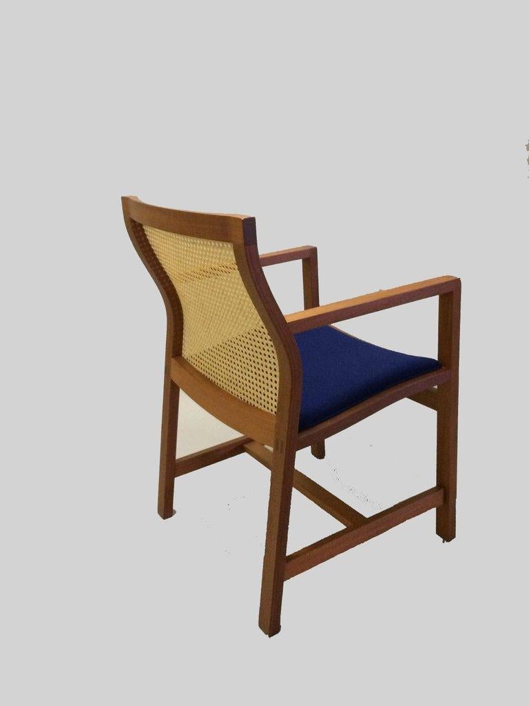 Danish 1980s Rud Thygesen and Johnny Sorensen King Series Mahogany Armchair For Sale